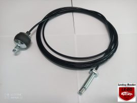 Fitnessgép bowden javítókészlet 6 mm- es kötélből, M12- es csavarral, préselt beakasztóval, gumigolyóval és hajlított lemez ütközővel 